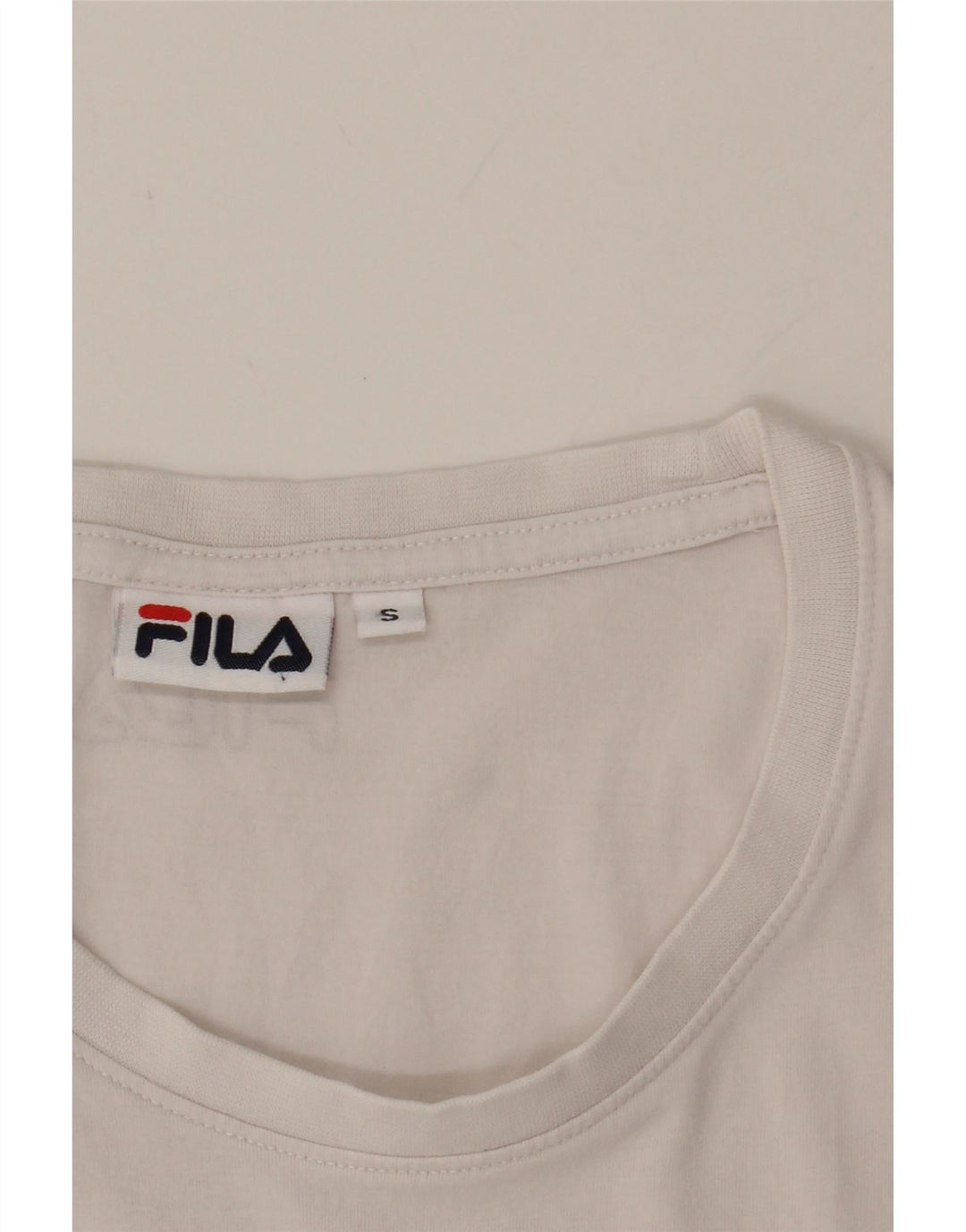 FILA Womens Graphic T-Shirt Top UK 10 Small White Vintage Fila and Second-Hand Fila from Messina Hembry 