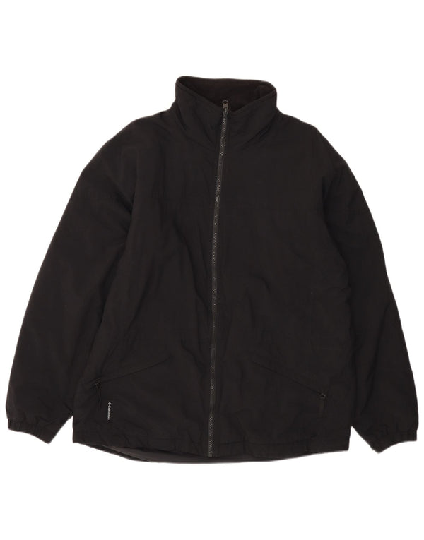 COLUMBIA Womens Loose Fit Liner Windbreaker Jacket UK 16 Large Black Nylon