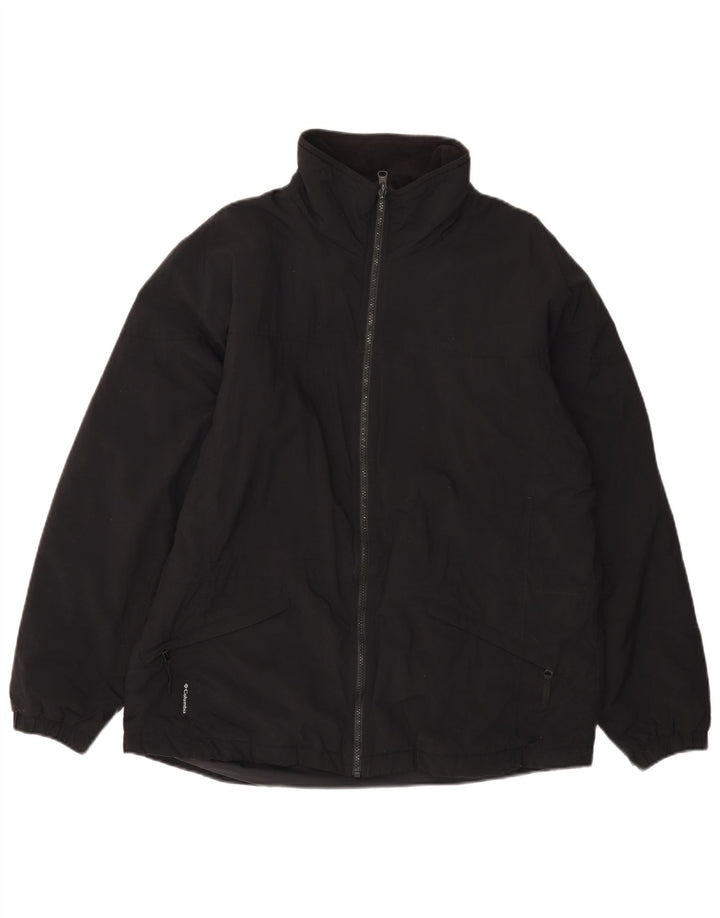 COLUMBIA Womens Loose Fit Liner Windbreaker Jacket UK 16 Large Black Nylon
