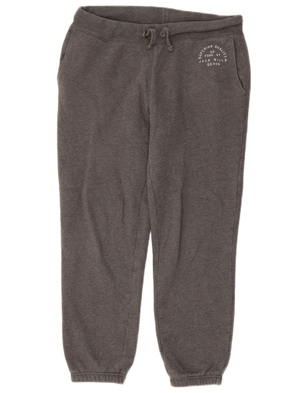 JACK WILLS Womens Slim Fit Tracksuit Trousers Joggers UK 16 Large  Grey
