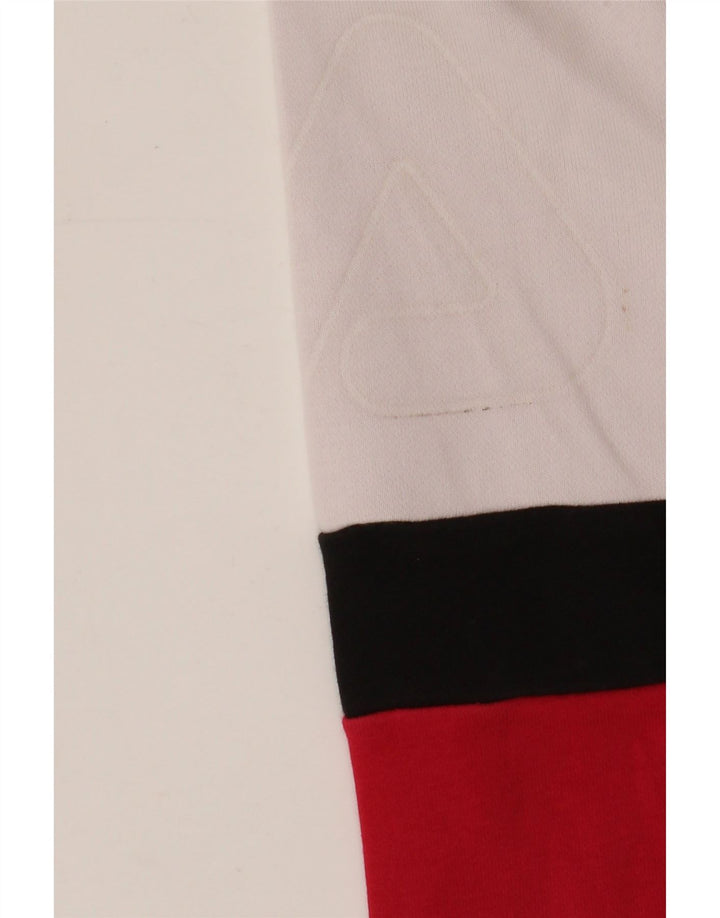 FILA Mens Graphic Sweatshirt Jumper Small Multicoloured Colourblock Cotton