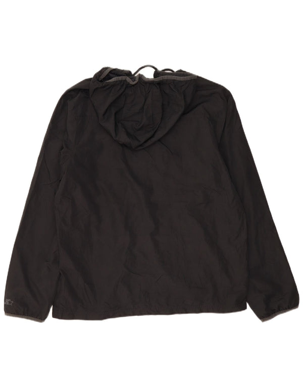 STARTER Mens Hooded Rain Jacket UK 40 Large Grey Colourblock Polyester