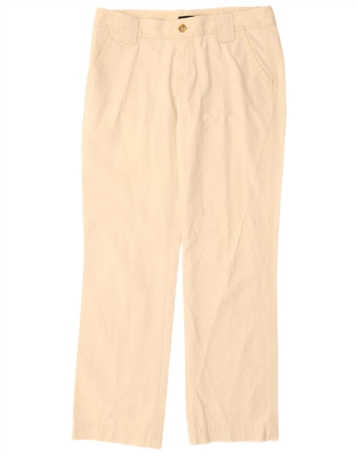 MASSIMO DUTTI Womens Straight Chino Trousers EU 42 Large W32 L33 Beige