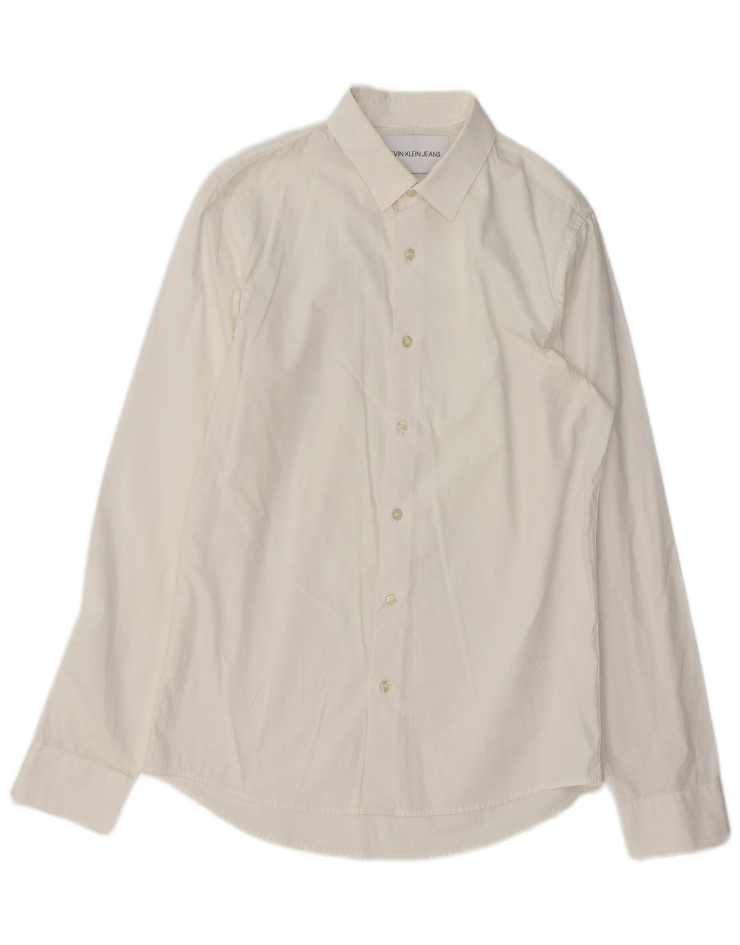 CALVIN KLEIN JEANS Mens Slim Fit Shirt Small White