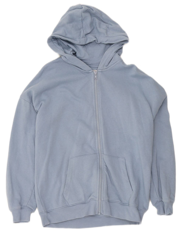 Marks & Spencer Boys Zip Hoodie Sweater 13-14 Years Blue Cotton
