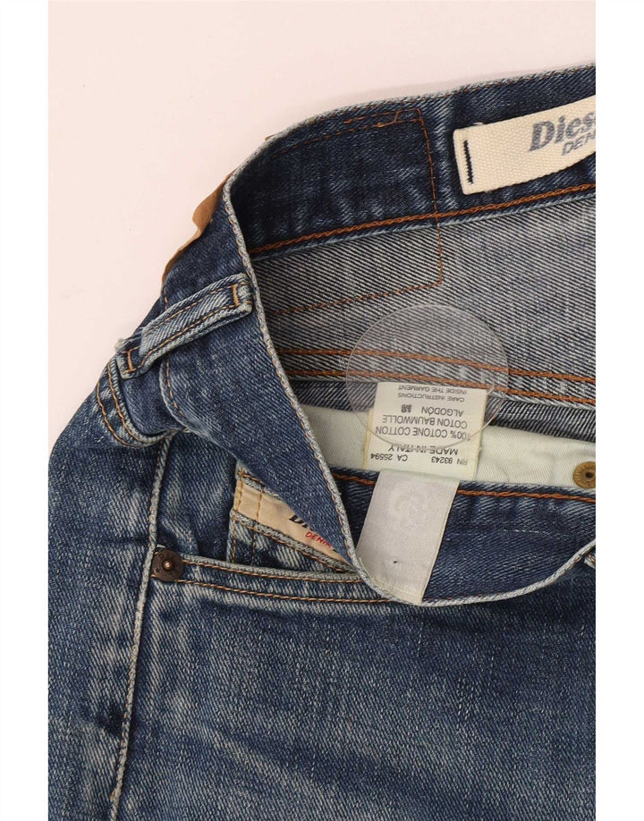 Diesel Mens Straight Jeans W32 L30 Blue Cotton