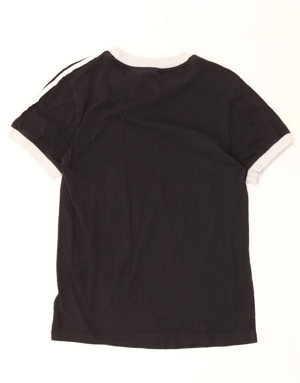 ADIDAS Womens T-Shirt Top UK 4 XS Black Cotton