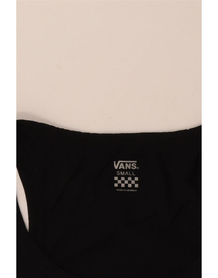 Vans Womens Graphic Vest Top UK 10 Small Black