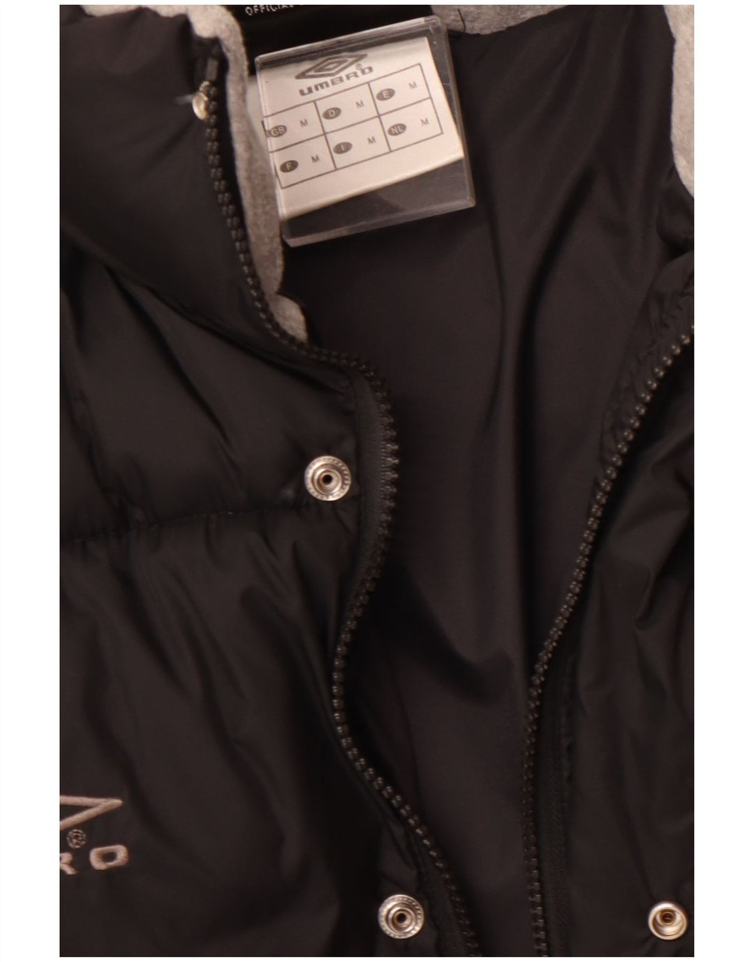 Umbro Mens Padded Jacket UK 38 Medium Black Nylon