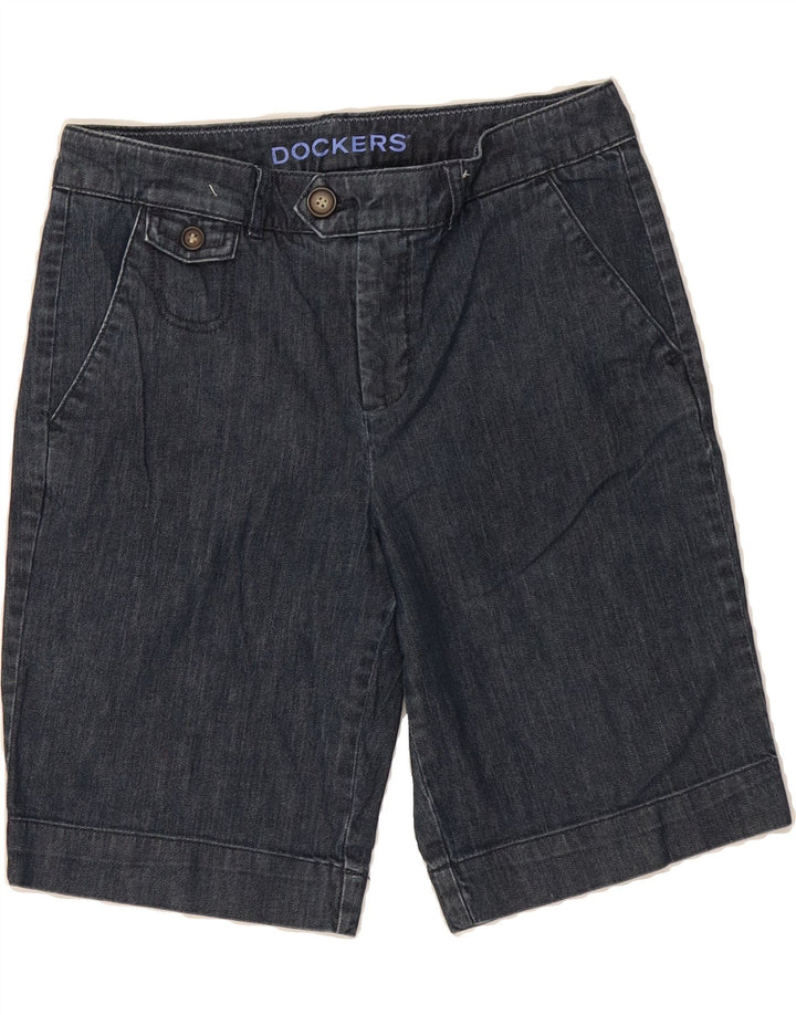 DOCKERS Womens Denim Shorts UK 8 Medium W30 Blue Cotton Vintage Dockers and Second-Hand Dockers from Messina Hembry 