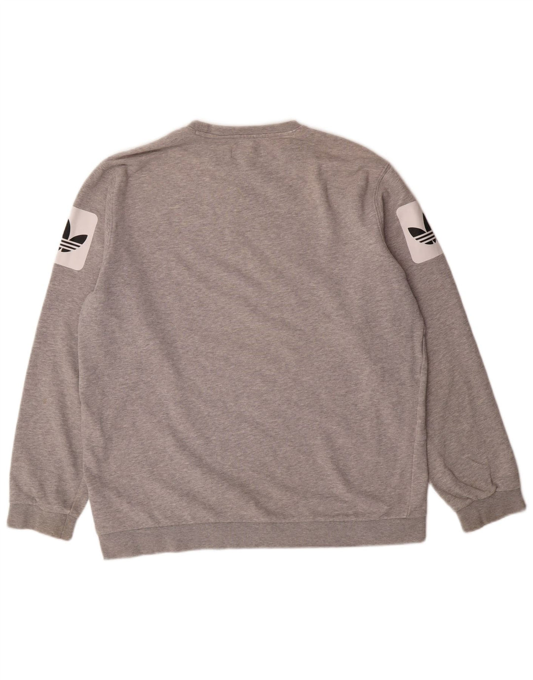 ADIDAS Mens Graphic Sweatshirt Jumper Large Grey Cotton
