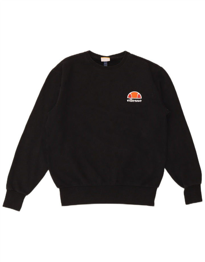 Ellesse Womens Sweatshirt Jumper UK 14 Medium Black