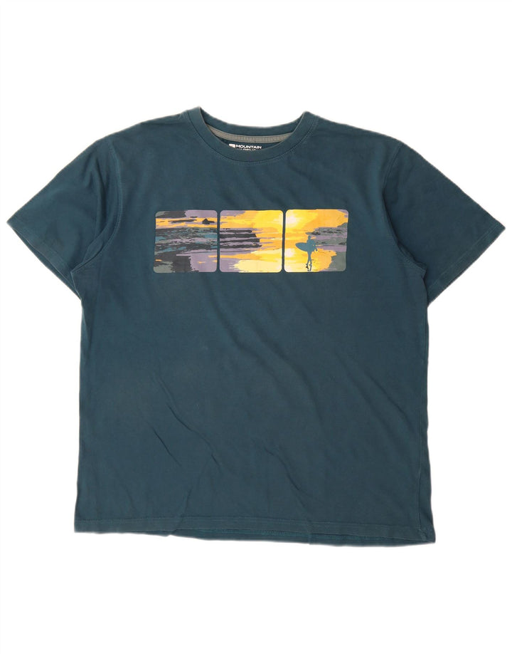 Mountain Warehouse Mens Graphic T-Shirt Top Large Green