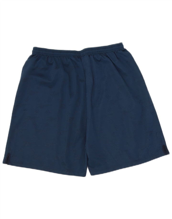 Reebok Mens Graphic Sport Shorts Large Navy Blue Polyester