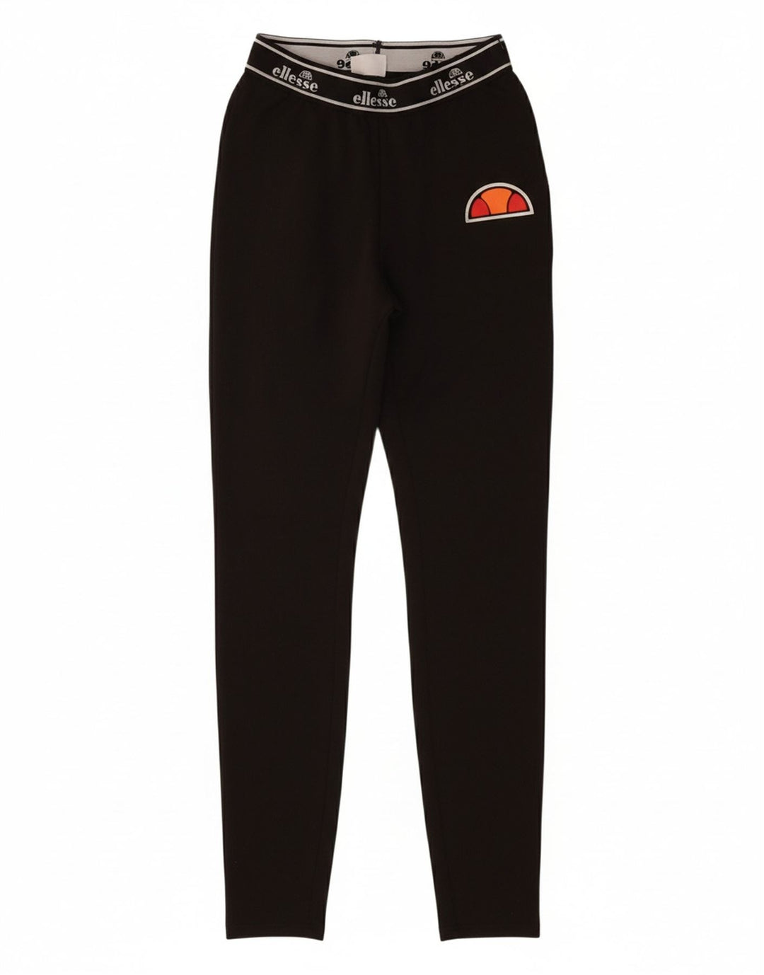 ELLESSE Womens Graphic Leggings UK 6 XS  Black Polyester
