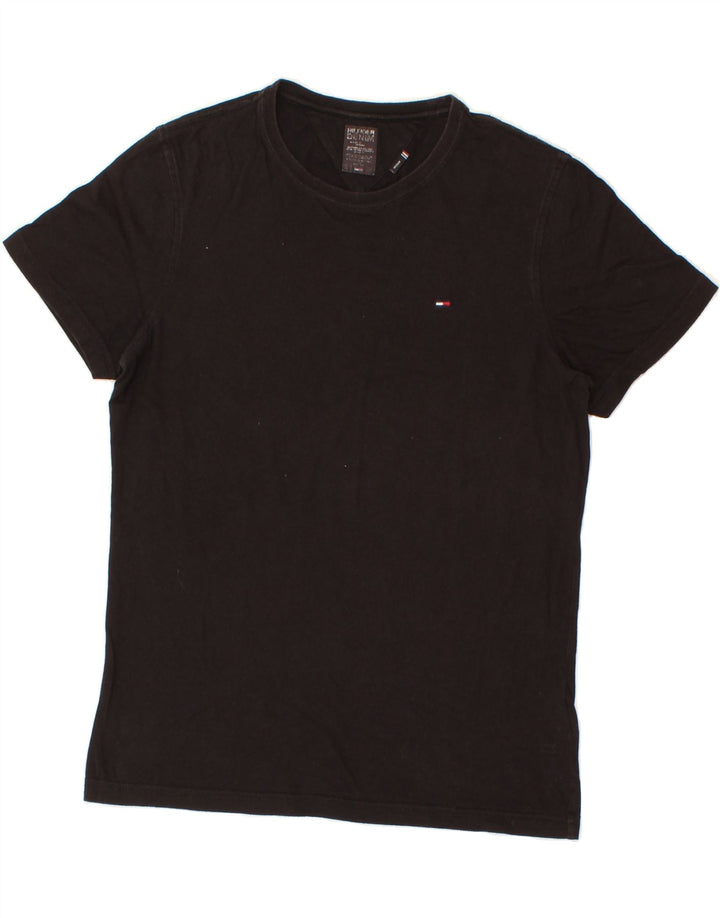 TOMMY HILFIGER Mens T-Shirt Top Medium Black Cotton Vintage Tommy Hilfiger and Second-Hand Tommy Hilfiger from Messina Hembry 