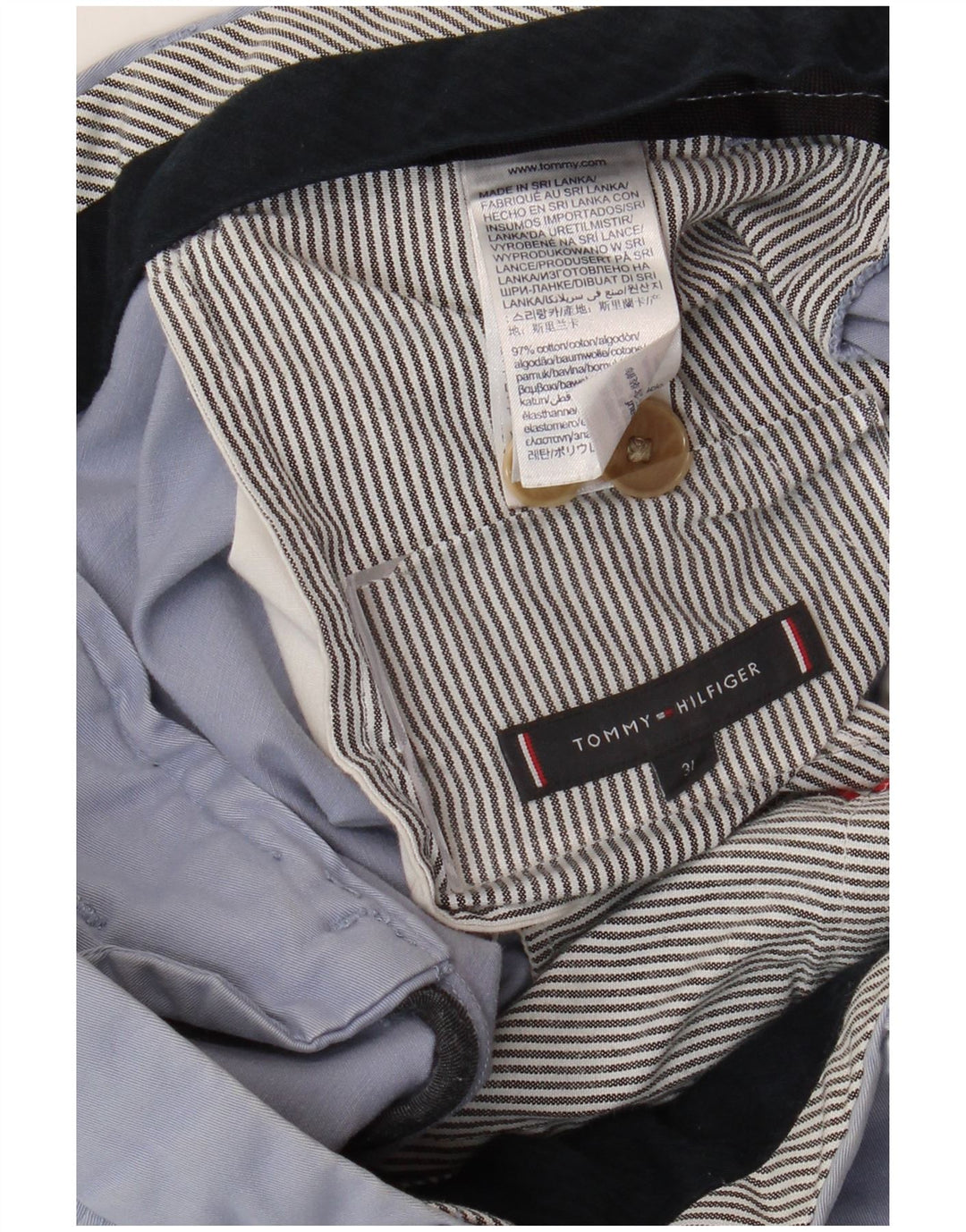 TOMMY HILFIGER Mens Chino Shorts W31 Medium Blue Cotton