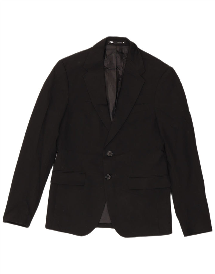 ZARA Mens 2 Button Blazer Jacket EU 44 XS Navy Blue Viscose