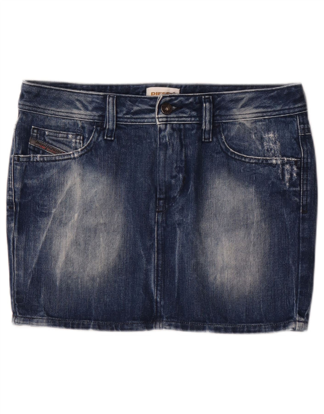 Diesel Womens Mini Denim Skirt W28 Medium Blue Cotton
