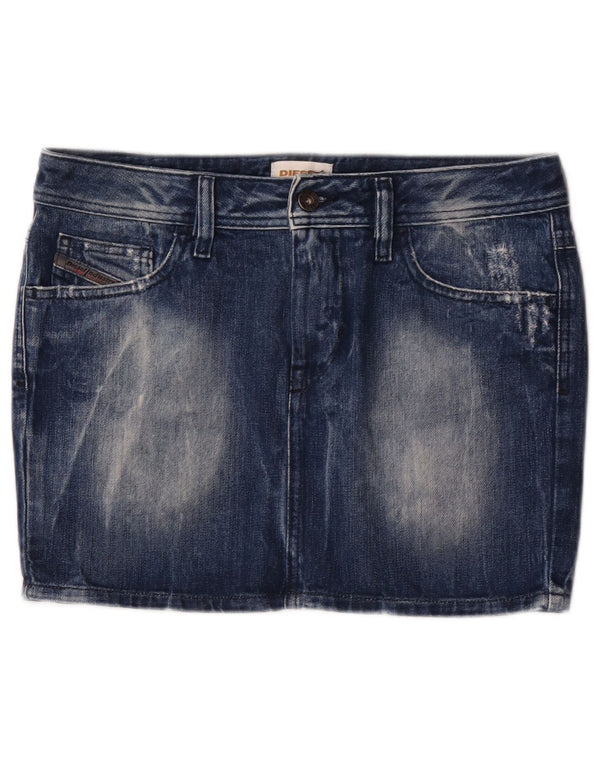 Diesel Womens Mini Denim Skirt W28 Medium Blue Cotton