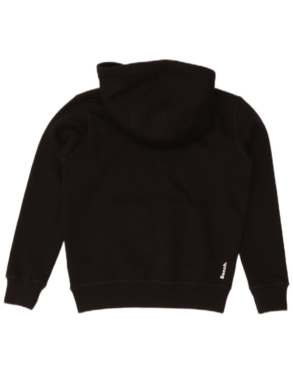 Bench Boys Graphic Regular Fit Hoodie Jumper 9-10 Years Black Cotton Modern