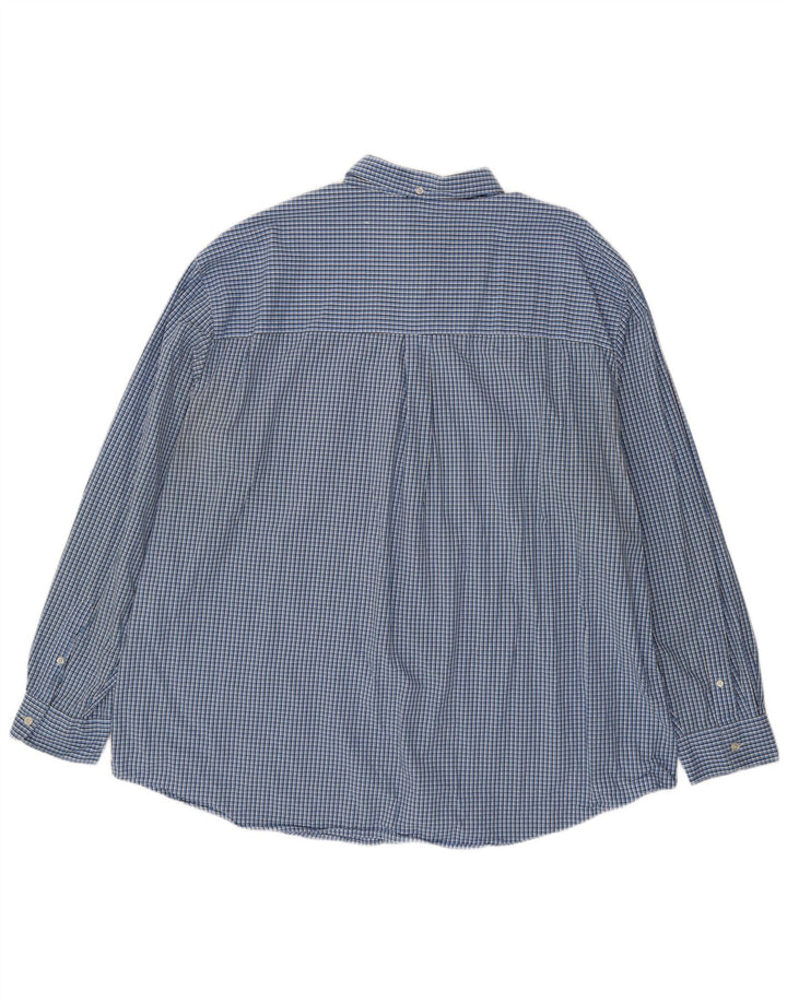 Chaps Mens Shirt 3XL Blue Gingham Cotton