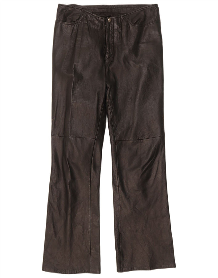 Dakota Womens Bootcut Leather Trousers W30 L31 Black