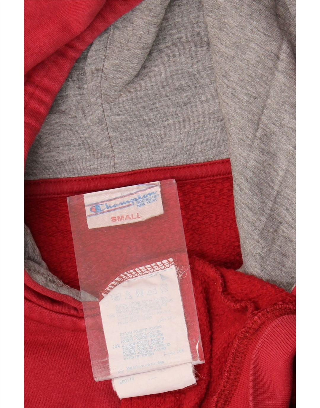 CHAMPION Mens Zip Hoodie Sweater Small Red Cotton