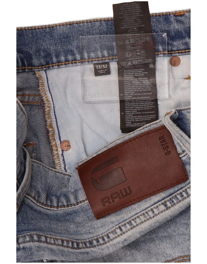 G-Star Mens Slim Jeans W33 L32 Blue Cotton