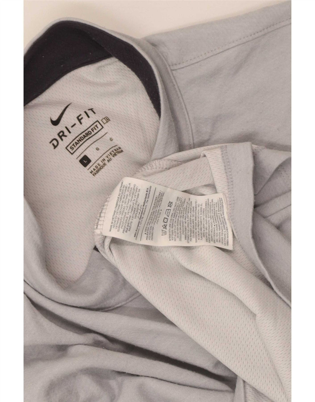 Nike Mens Dri Fit Standard Zip Neck Pullover Tracksuit Top Large Grey