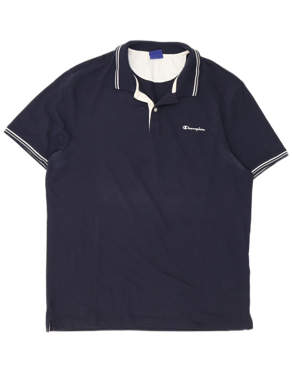 Champion Mens Polo Shirt 3XL Navy Blue Cotton