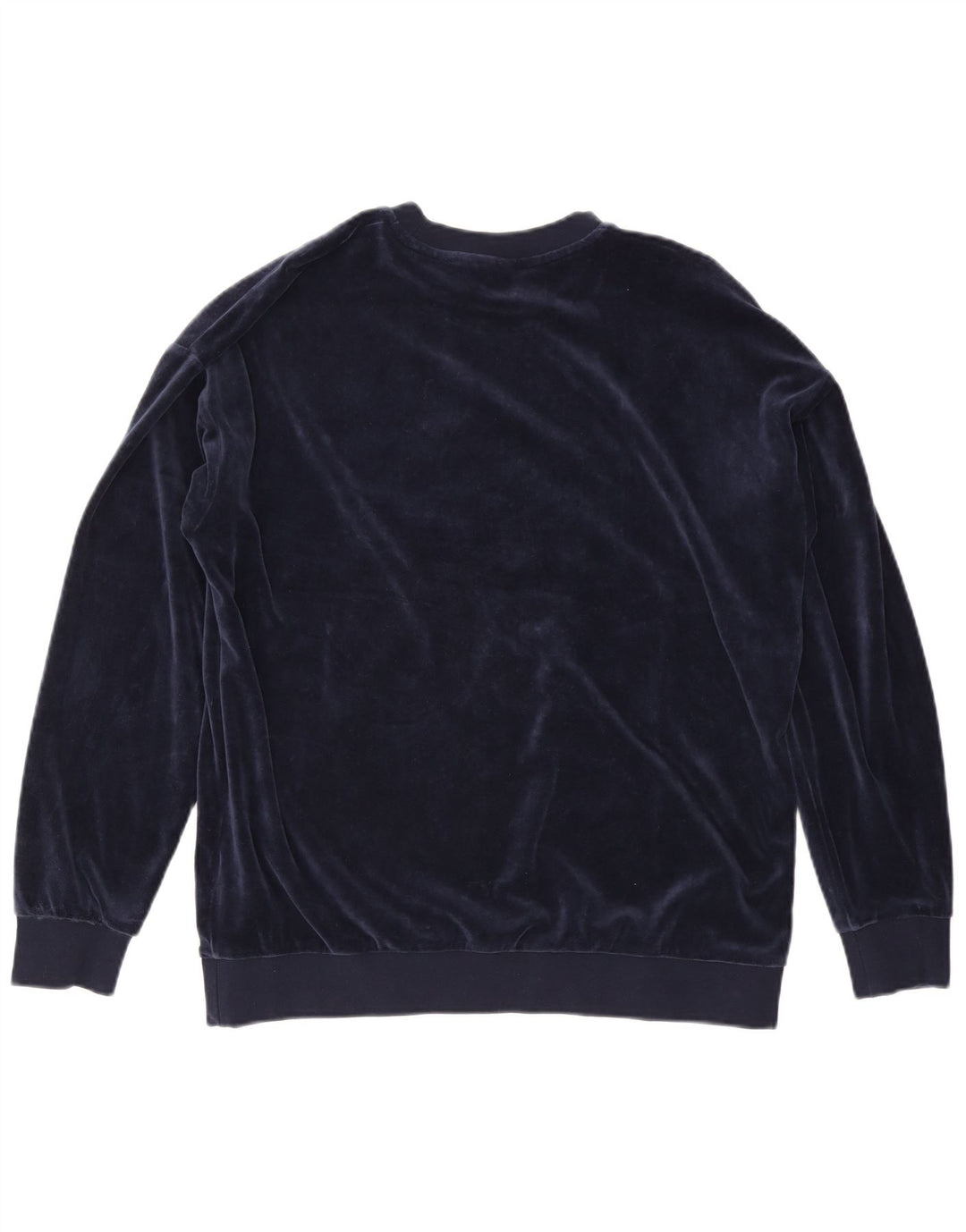 ADIDAS Womens Oversized Graphic Sweatshirt Jumper UK 12 Medium Navy Blue