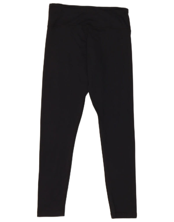Nike Womens Leggings UK 12 Medium Black Polyester