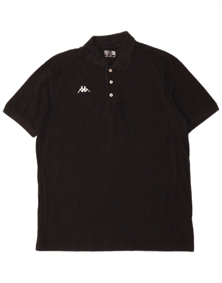 KAPPA Mens Polo Shirt 3XL Black Cotton
