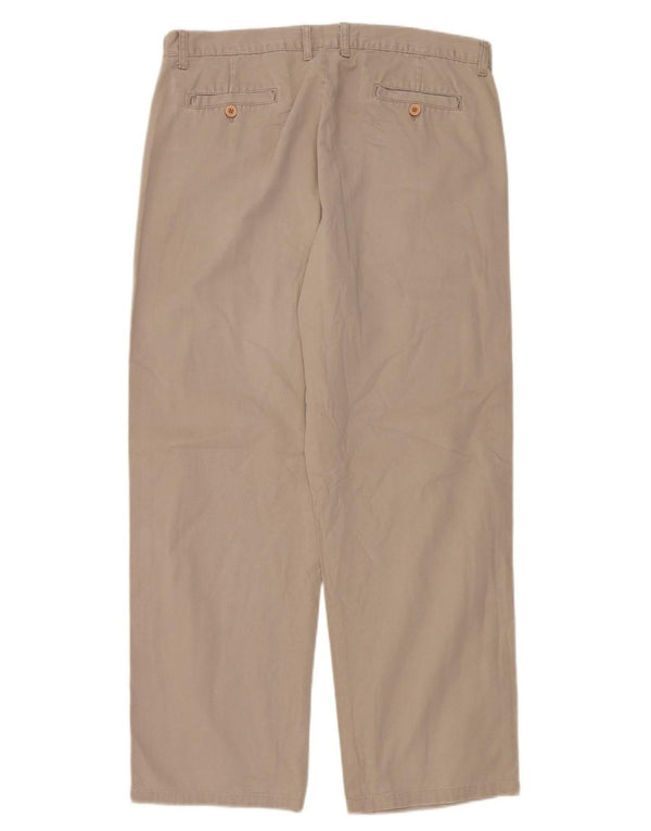 Asics Mens Straight Chino Trousers IT 54 2XL W36 L30 Beige Cotton