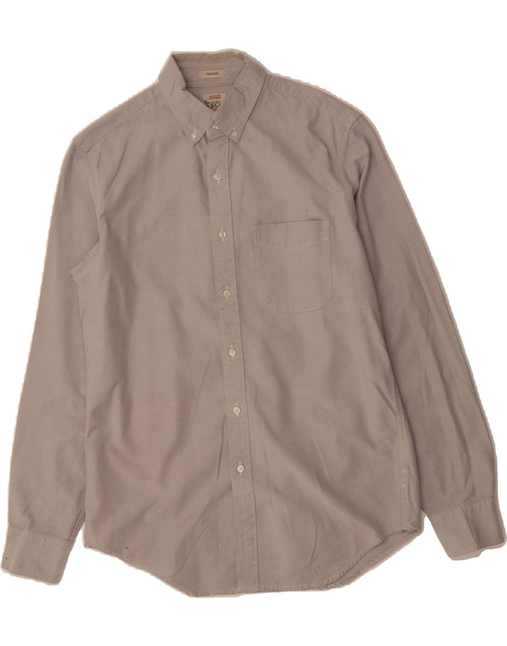 J. CREW Mens Classic Fit Shirt Small Grey Cotton Vintage J. Crew and Second-Hand J. Crew from Messina Hembry 