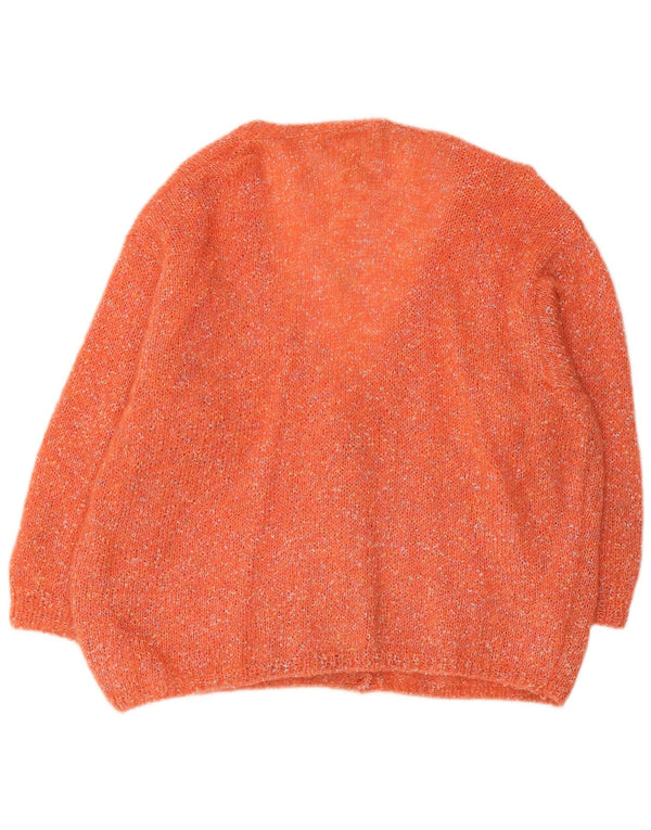 Vintage Womens Cardigan Sweater UK 22 3XL Orange Flecked