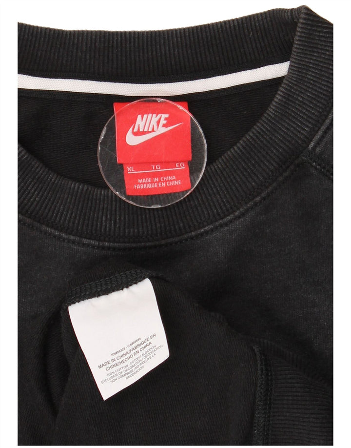 Nike Mens Graphic Sweatshirt Jumper XL Black Cotton