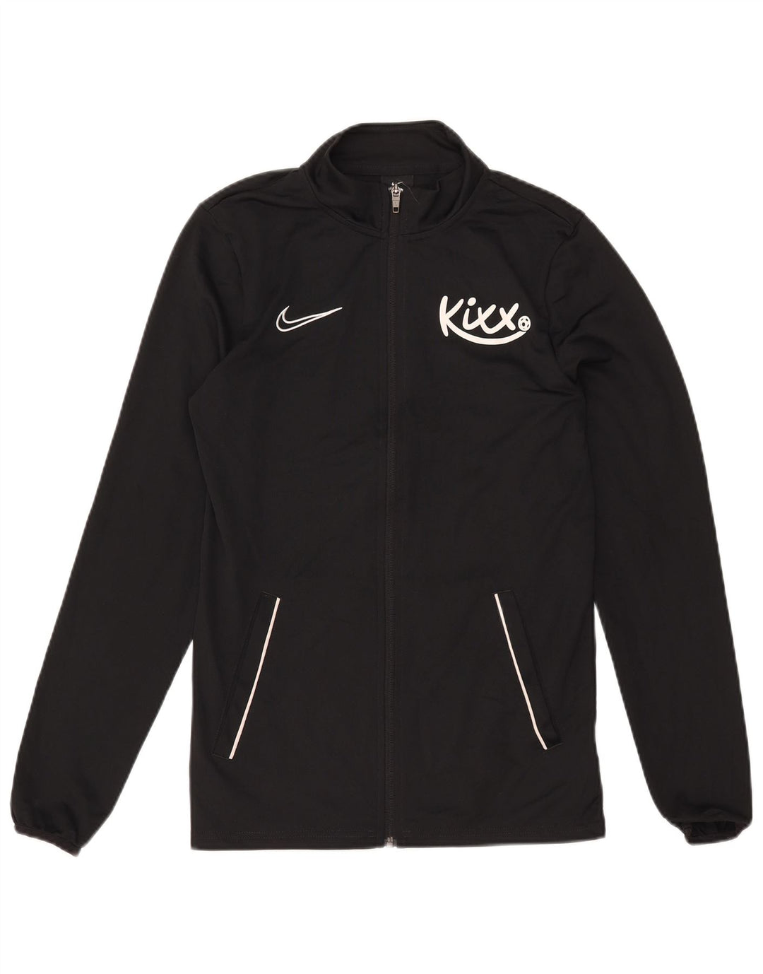 Nike Mens Dri Fit Graphic Tracksuit Top Jacket Small Black Polyester