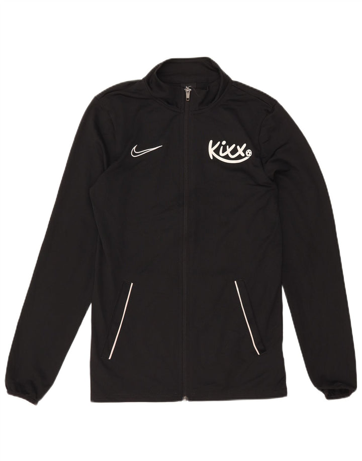 Nike Mens Dri Fit Graphic Tracksuit Top Jacket Small Black Polyester