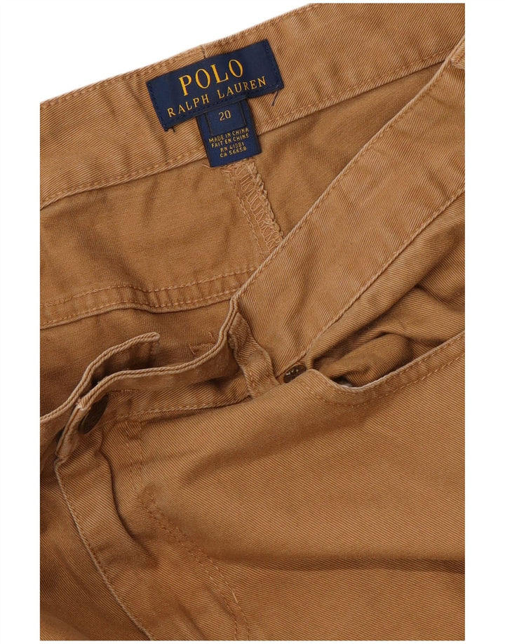 POLO RALPH LAUREN Boys Slim Fit Chino Trousers 15-16 Years W32 L33 Brown