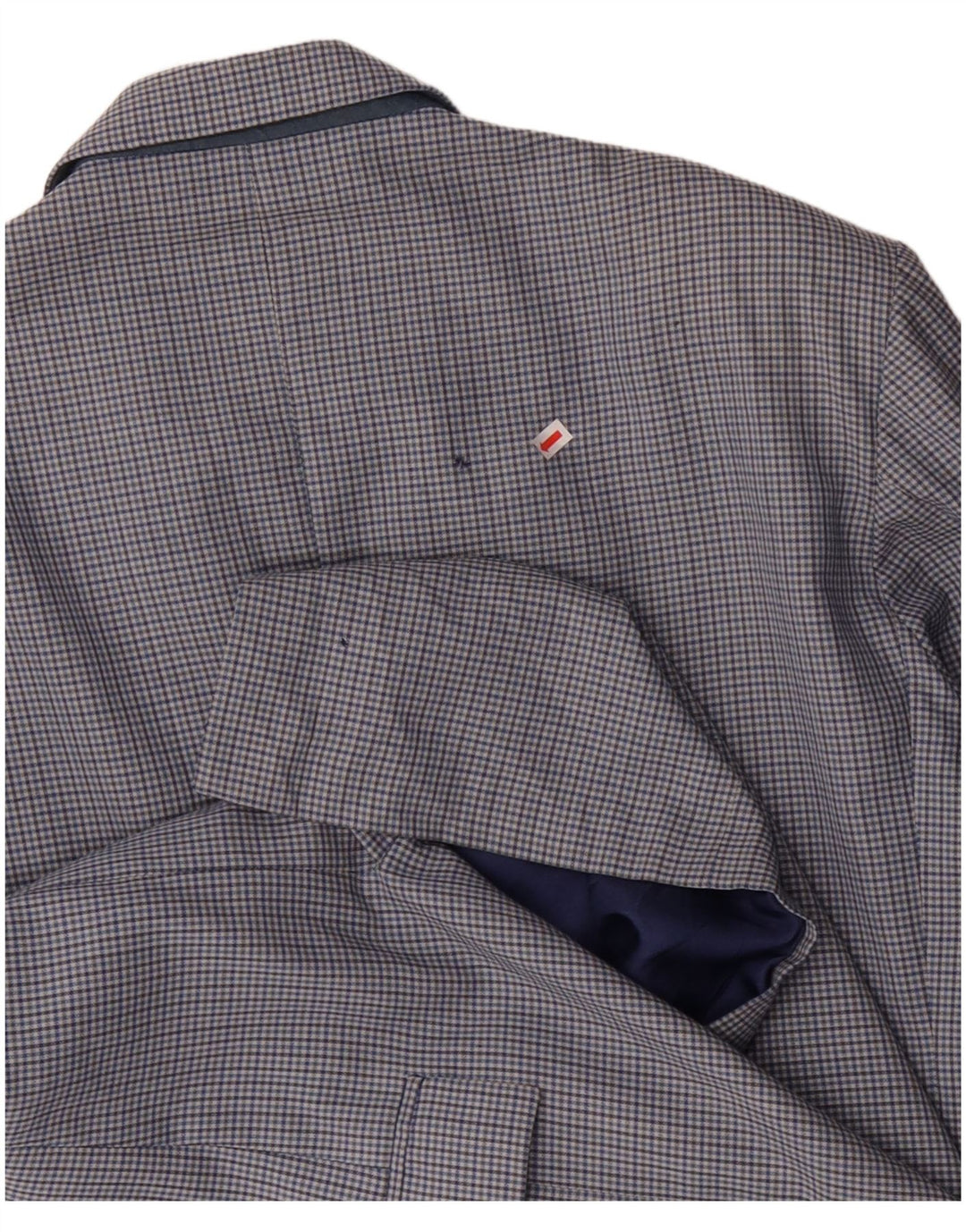 VINTAGE Mens 2 Button Blazer Jacket IT 50 Large Blue Check Wool