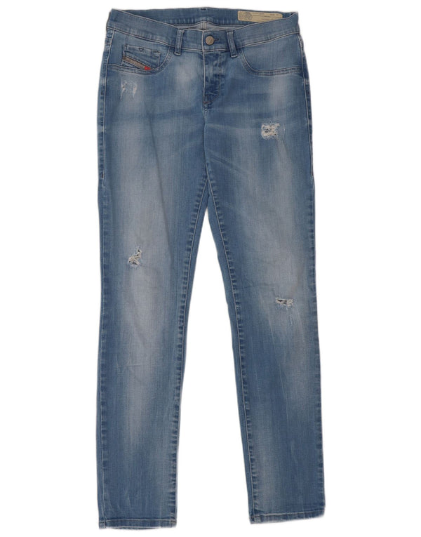 Diesel Womens Livier Low Waist Super Slim Jegging Jeans W29 L31 Blue