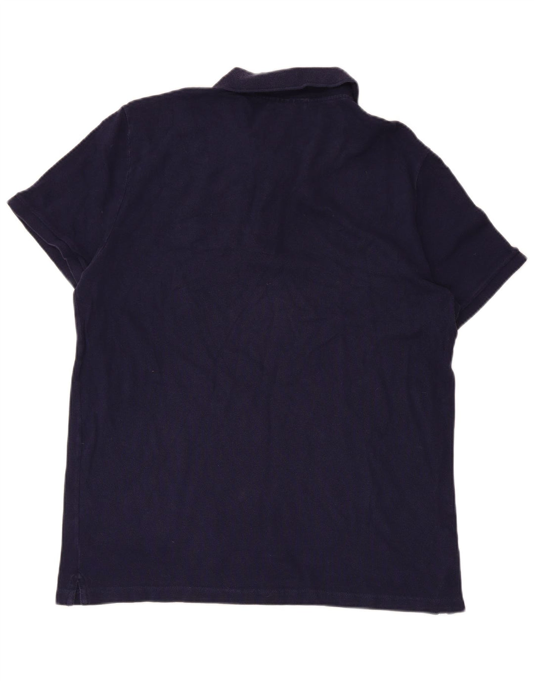 LACOSTE Mens Slim Fit Polo Shirt Size 6 XL Navy Blue Cotton