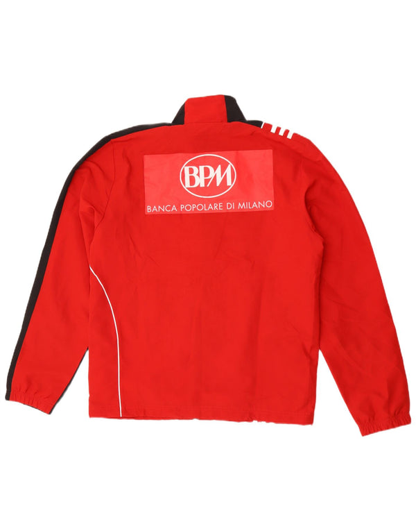 Adidas Mens AC Milan Tracksuit Top Jacket UK 38/40 Medium Red Colourblock
