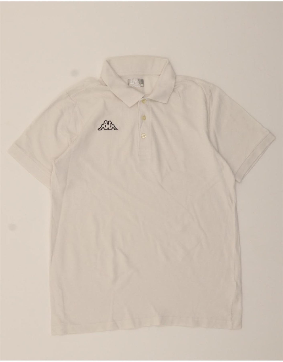 KAPPA Mens Polo Shirt Large White Cotton Vintage Kappa and Second-Hand Kappa from Messina Hembry 