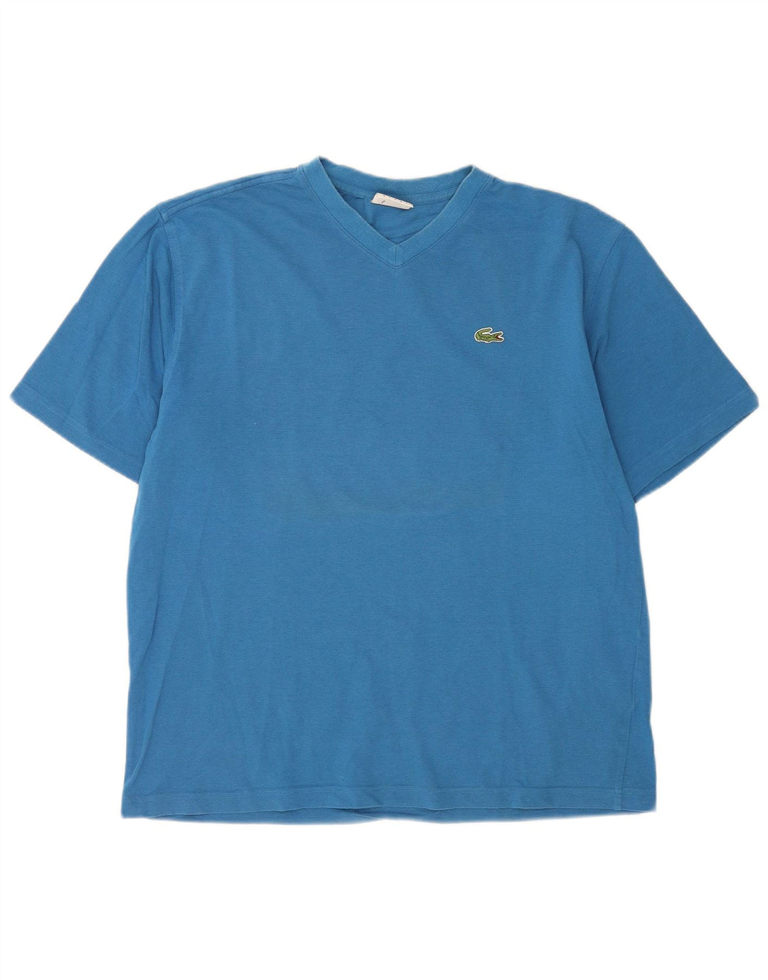 Lacoste Mens T-Shirt Top Size 5 Large Blue Cotton