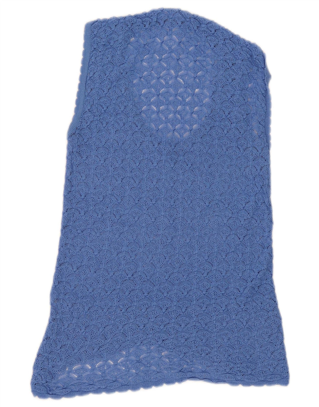 Zara Womens Sleeveless Crochet Blouse Top UK 12 Medium Blue