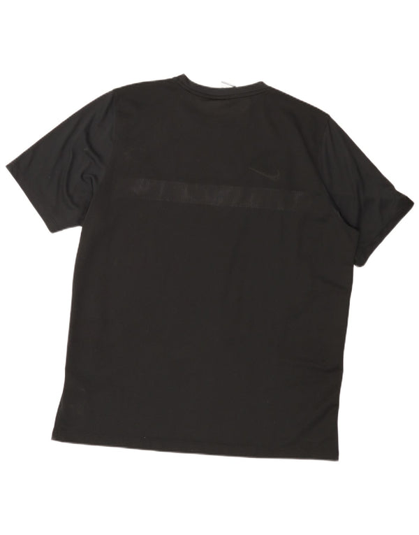 Nike Mens Dri Fit T-Shirt Top 2XL Black Colourblock Polyester
