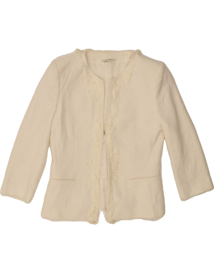 PIU & PIU Womens 3/4 Sleeve 2 Piece Set IT 46 Large White Cotton Vintage Piu & Piu and Second-Hand Piu & Piu from Messina Hembry 